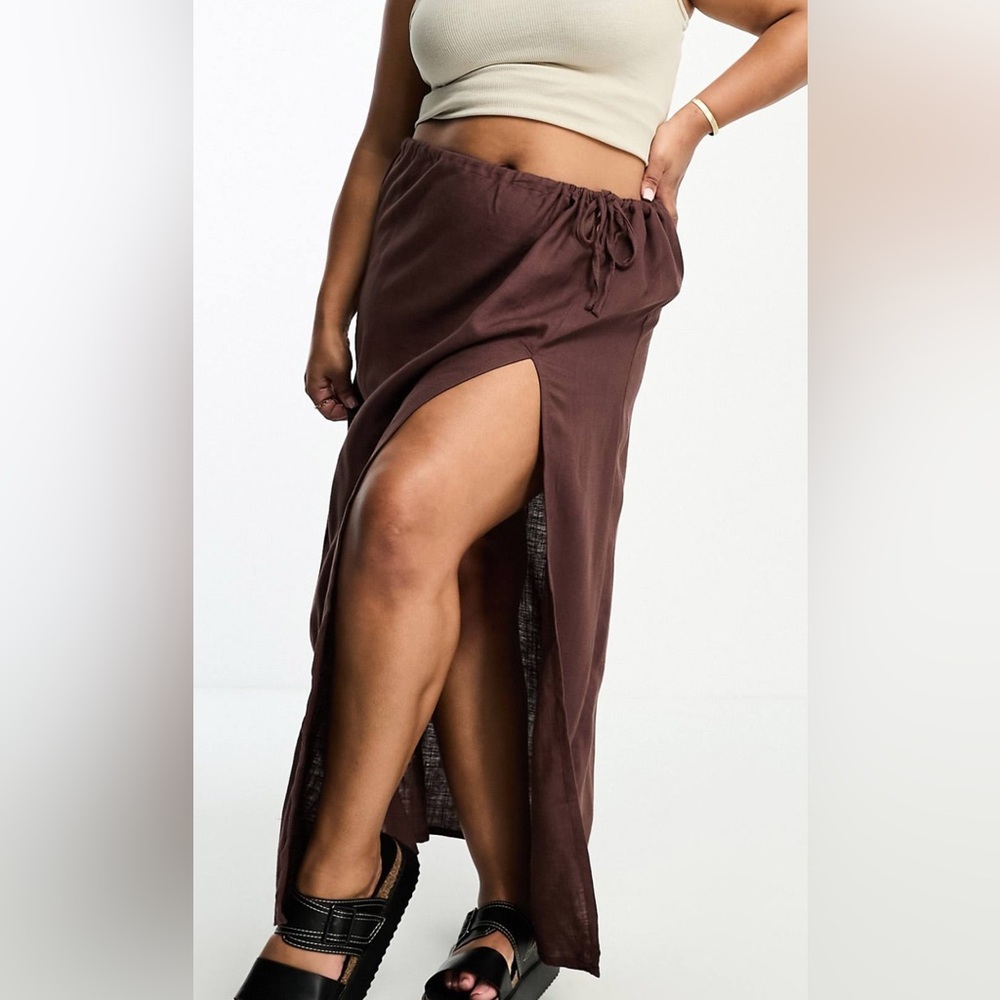 ASOS Linen Maxi Skirt
